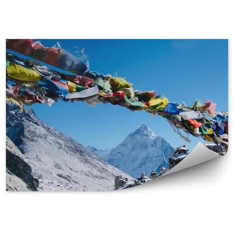 Bestseller Decor fototapet Steaguri Colorate Eșarfe Un Lanț De Munți
