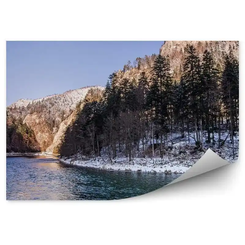 Fototapet vintage Dunajec Iarna In Pieniny Cumpără online
