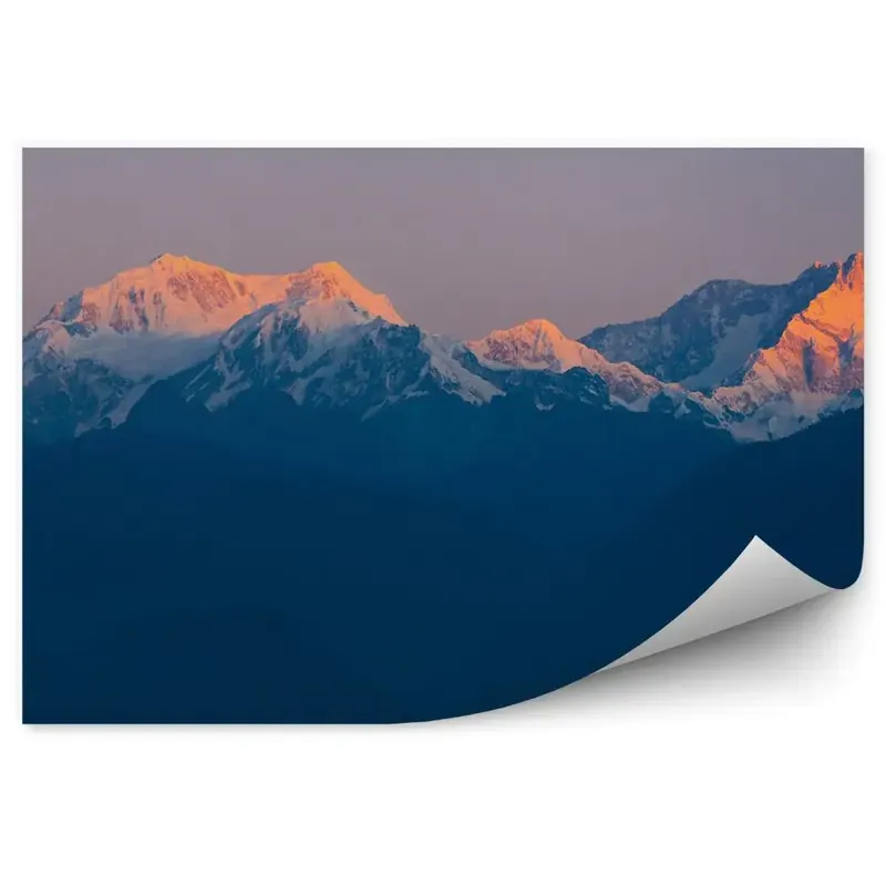 Plată sigură Fototapet pentru perete Himalaya Apus De Soare Zăpadă Iarnă