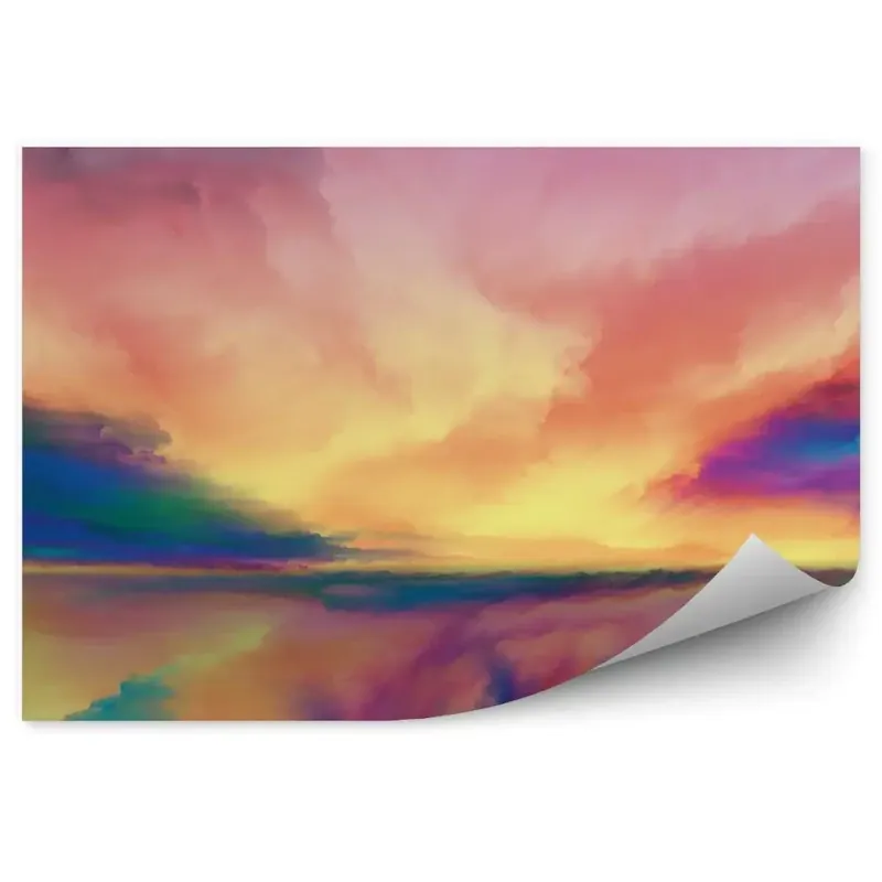 Fototapet pentru perete Vizualizarea Unui Peisaj Abstract Colorat Cumpără online