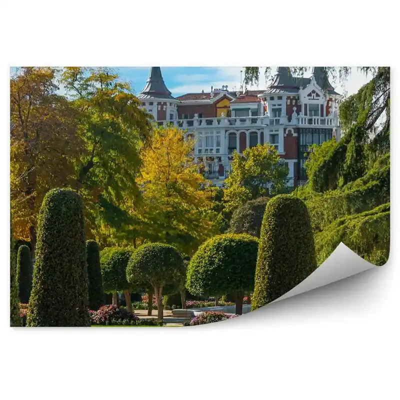 Bestseller Fototapet pentru perete Grădini Verzi De Toamnă Clădire Madrid
