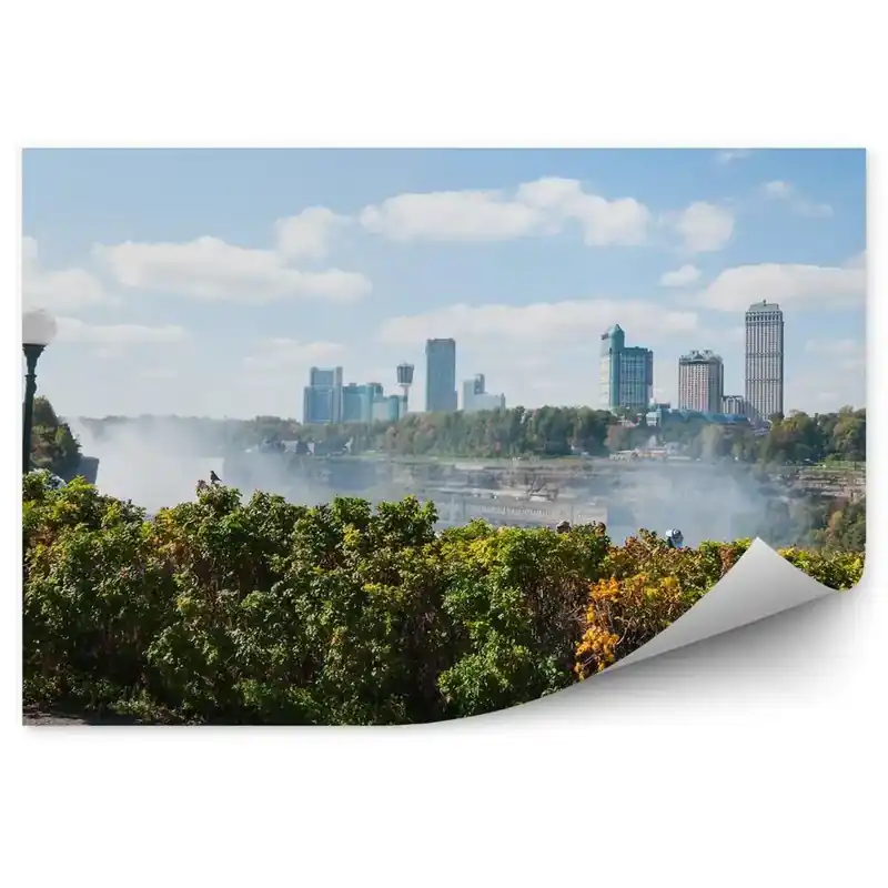 Cumpărături sigure Fototapet Cascada Orașului Plante Verzi