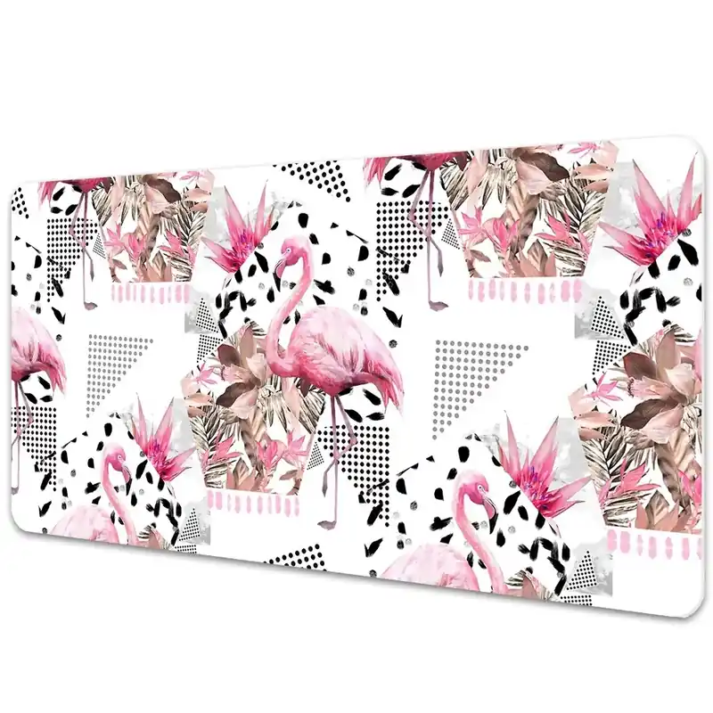 Livrare expres Mapa pentru birou Flamingo pe un fundal geometric