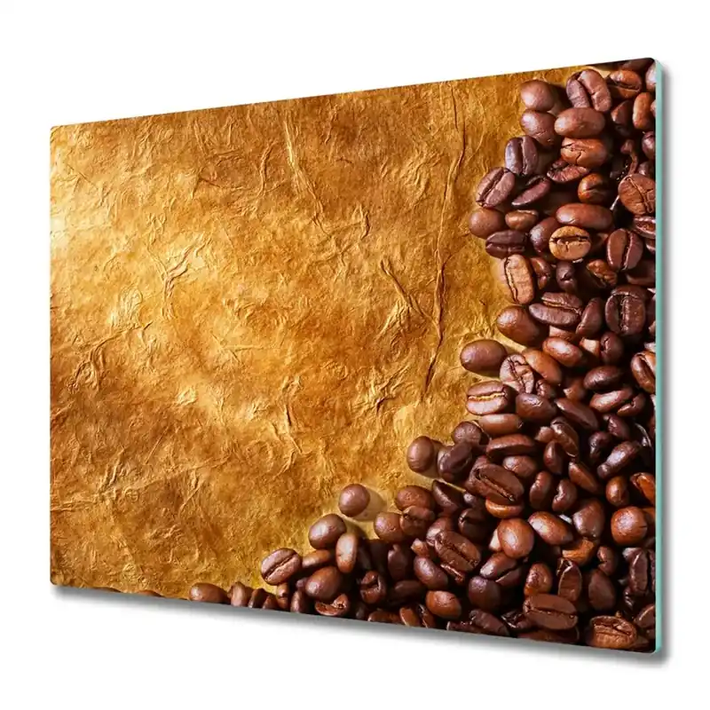 Tocător din sticlă Boabe de cafea împrăștiate Doar azi