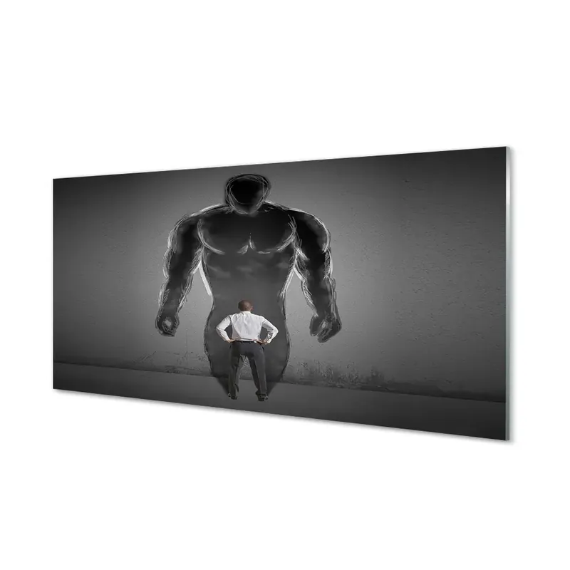 Tablou din sticlă Figura De Bărbat Uriaș Cumpărături sigure