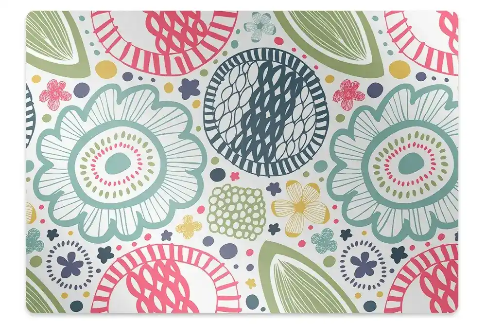 Protectie podea scaun Flori colorate Discount