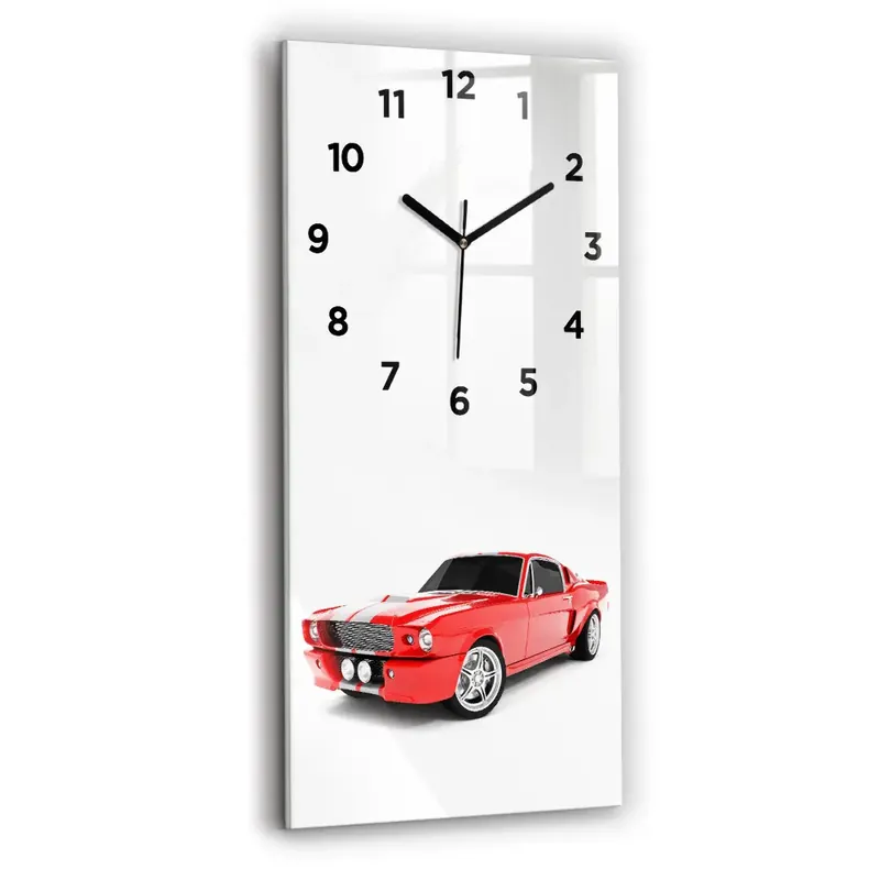 Bestseller Ceas din sticlă dreptunghiular vertical Mașină sport