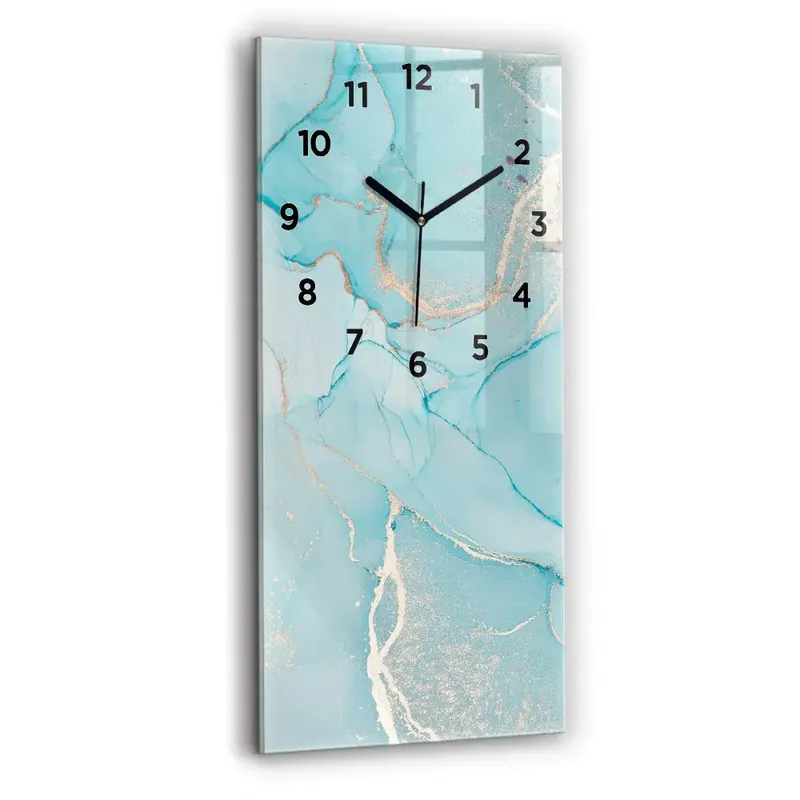 Disponibil imediat Ceas din sticlă dreptunghiular vertical Marmură decorativă