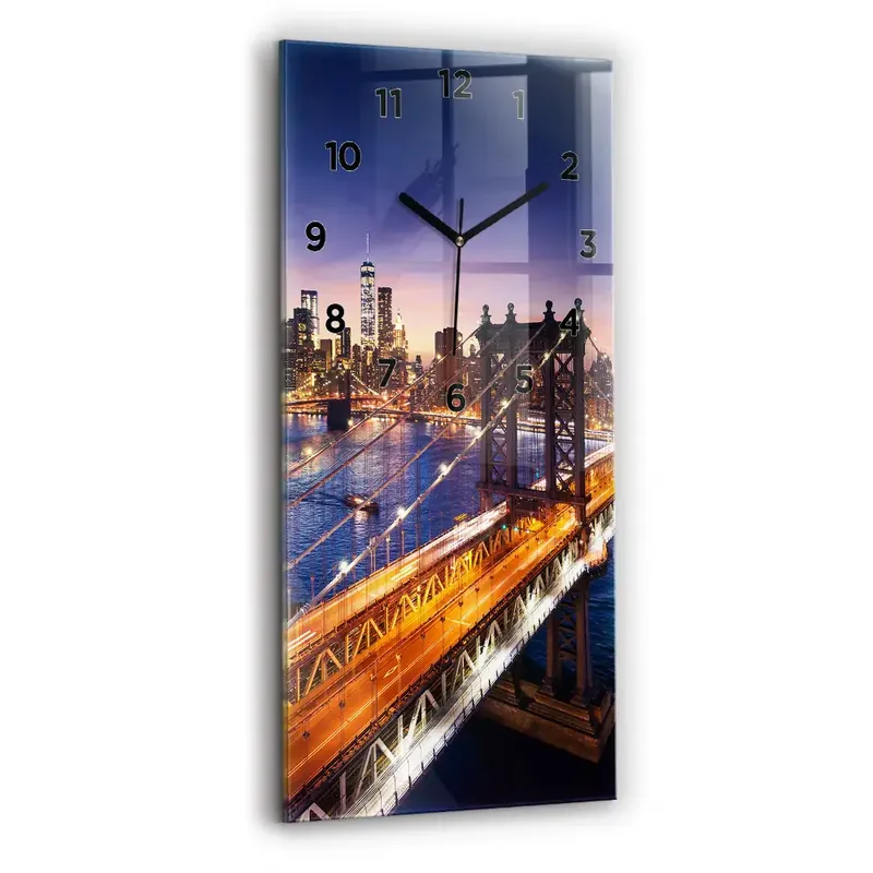 Discount Ceas din sticlă dreptunghiular vertical New York și apusul soarelui