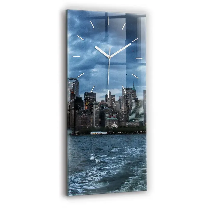 Cel mai bun preț Ceas perete din sticlă dreptunghiular Panorama New York-Ului
