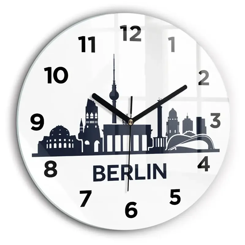 Vezi acum Ilustrația orașului Berlin Ceas de sticlă pe perete rotund