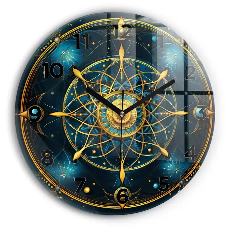 Plată sigură Ceas rotund de perete din sticlă Ceas horoscop