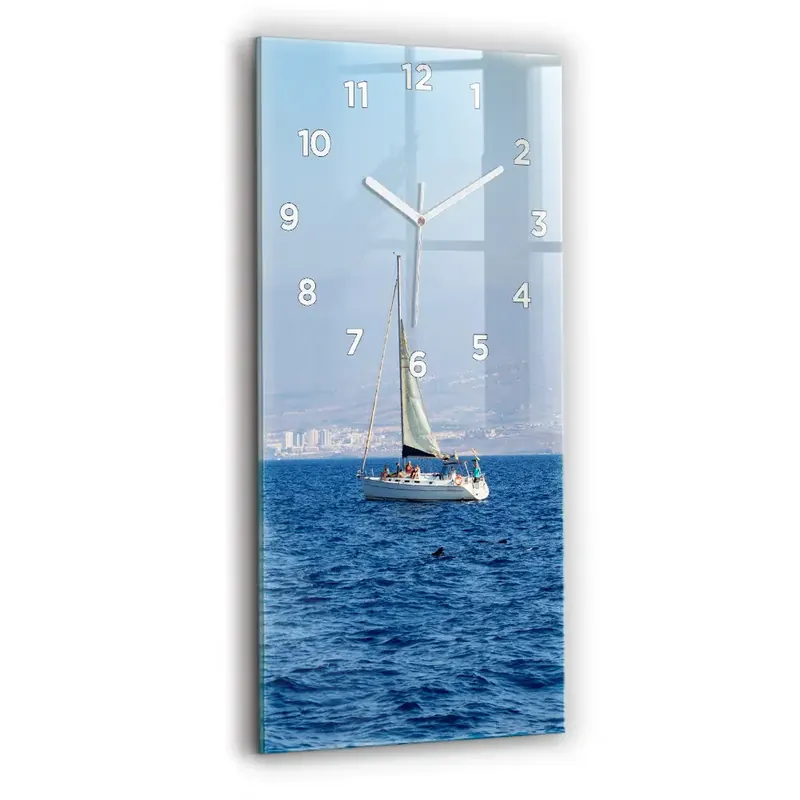 Bestseller Ceas perete din sticlă dreptunghiular Yacht În Tenerife
