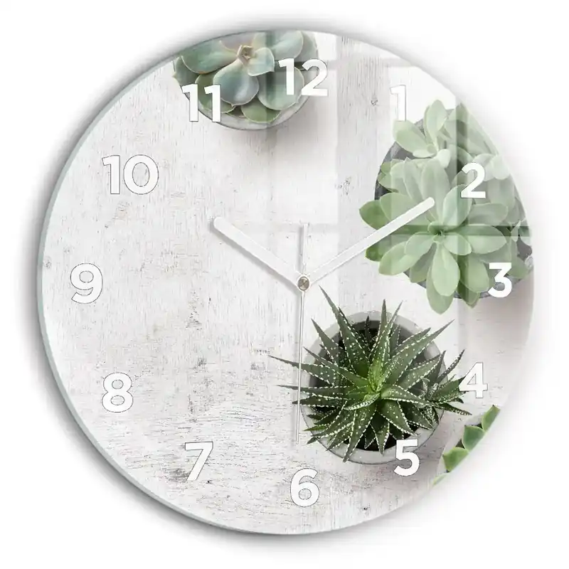 Vezi acum Ceas rotund de perete din sticlă Plante decorative