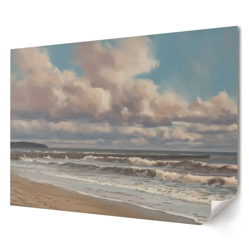 Tablou canvas modern cu peisaj marin și plajă liniștită Retur gratuit