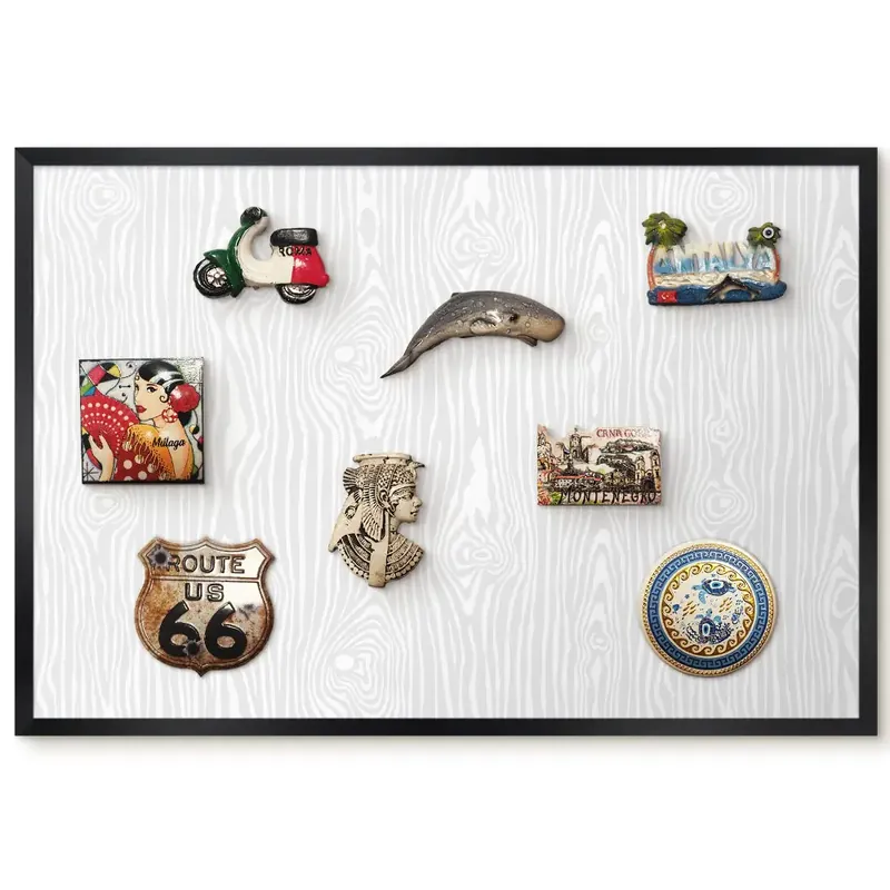 Tablă magnetică de perete cu imprimeu decorativ aspect lemn pentru interioare moderne Chilipir