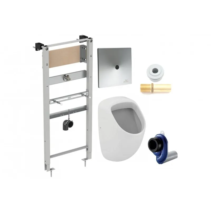 Set complet urinal Connect cu cadru, actionare urinal, sifon si set conectare la apa - Ideal Standard Chilipir