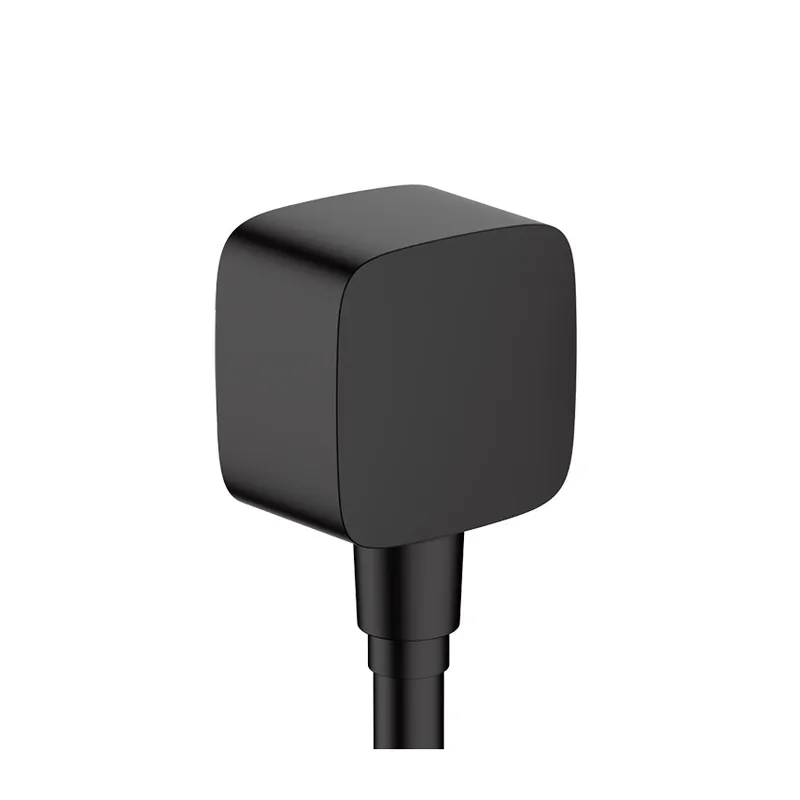 Cot racord de dus Hansgrohe FixFit, cu valva antireflux, negru Ofertă exclusivă