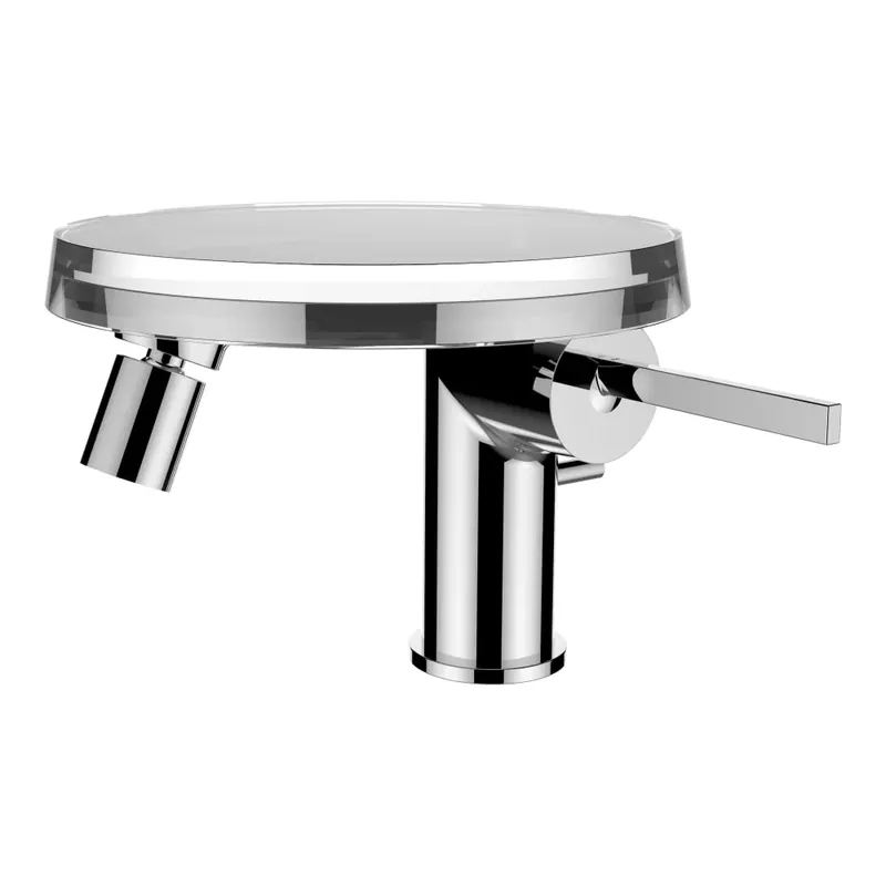 Baterie bideu Kartell • LAUFEN, crom, pipă fixă 125 mm, disc transparent crystal Ieftin