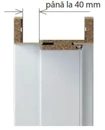 Noutate PERVAZ SPECIAL, LEMN, PANA 64MM, PORTADECOR ALB, SET VERTICALE