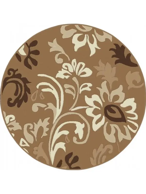 Reduceri Covor Florence Floral Gold Rotund