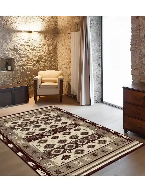 Plată sigură Covor Aladin Geometric Cacao