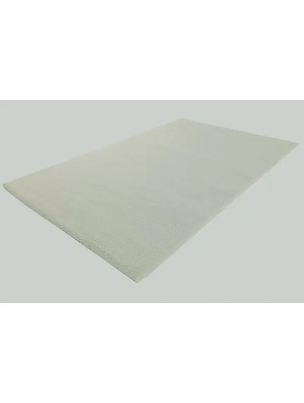 Premium Covor Plato Plusat Fluffy Alb
