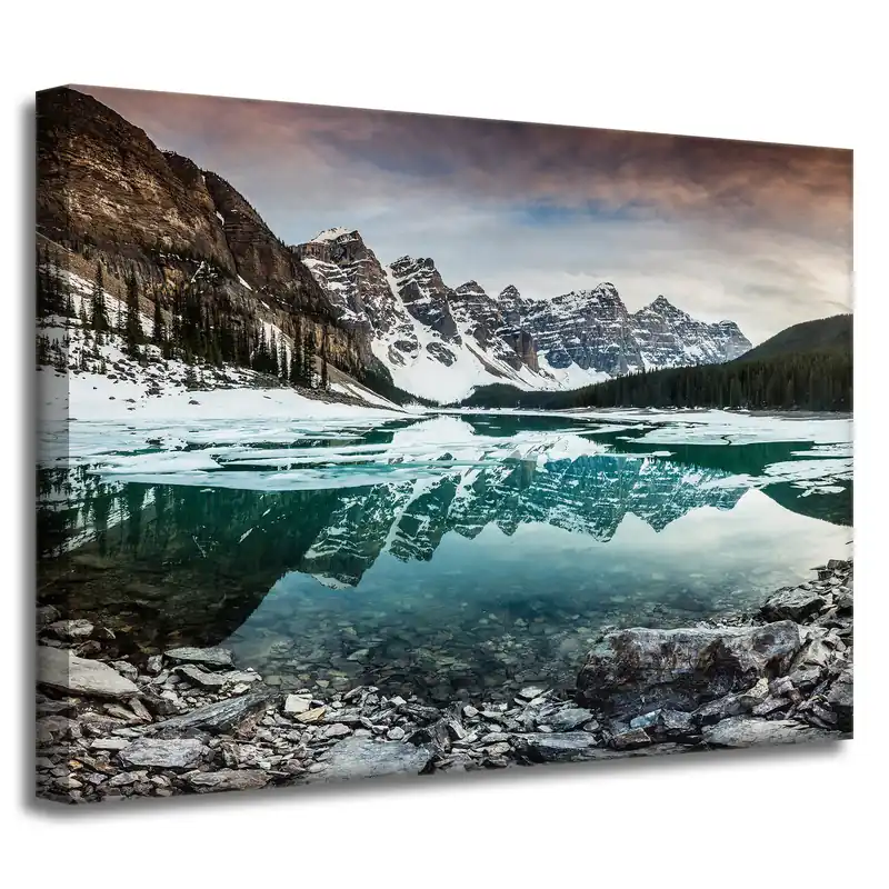 Tablou pe pânză Lac natural în munți_2 40x30 cm Reducere