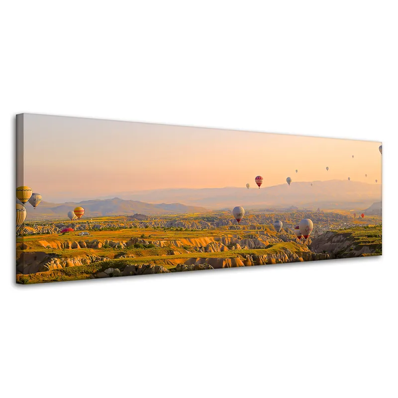 Reducere Tablou pe pânză Zbor cu balonul în natură, Turcia, 120x40