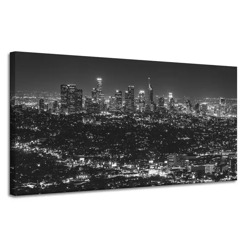 Reducere de preț Tablou pe pânză Arhitectura Los Angeles Alb-Negru 120X60 cm