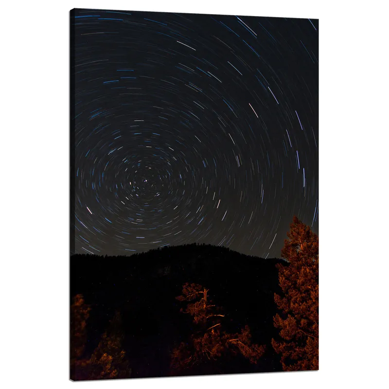 Tablou pe pânză Natură Pădure Noapte Munți Abstract Copaci 80x120 Livrare expres