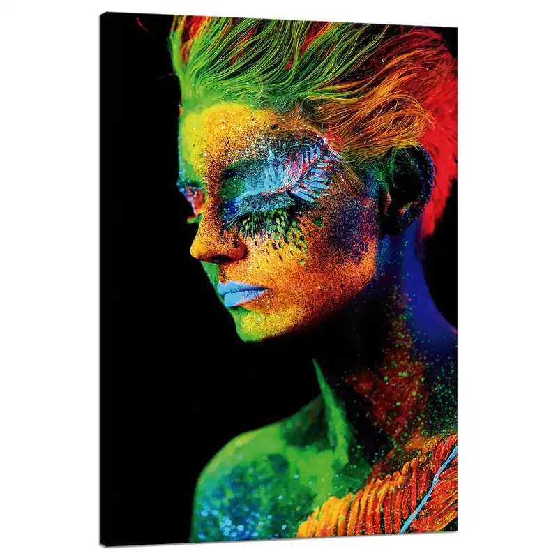 Ofertă de sezon Tablou pe pânză Pictură colorată cu păr de femeie 80x120 cm