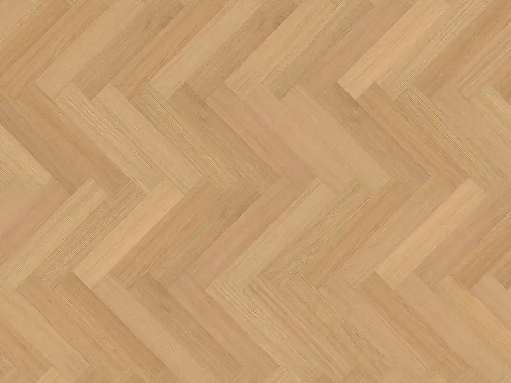 Reducere extra Parchet stratificat Oak Chamomille Herringbone (dreapta) Kahrs