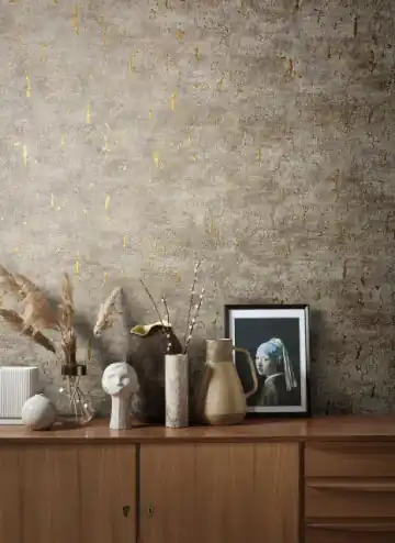 Ofertă exclusivă Tapet Marburg textura lemn invechit, extralavabil, gri, auriu, Natural Opulence 33256