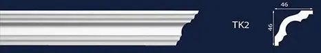 Cornisa decorativa din polistiren dens extrudat TK2 - 4.6x4.6x200 cm Doar azi