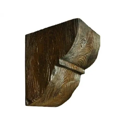 Consola decorativa din poliuretan, maro inchis, rustic, EQ015D - 17x19x22 cm Expediere rapidă