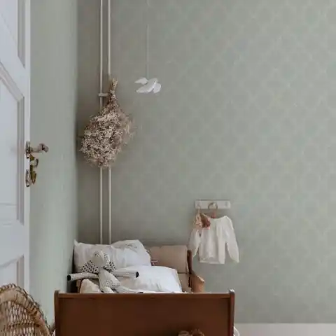 Livrare expres Tapet lavabil, Wilma Sage Green, Sandberg, 5.3mp / rola