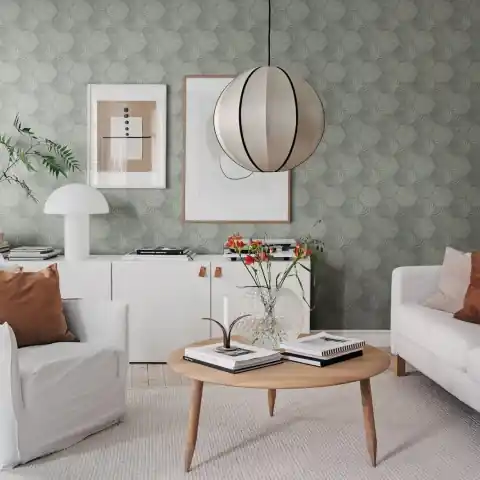 Tapet personalizabil Hexagon Tiles, Jade, Rebel Walls, 5 mp / rola Ofertă limitată