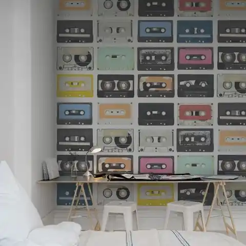 Bestseller Fototapet, Mixed Tape, Rebel Walls