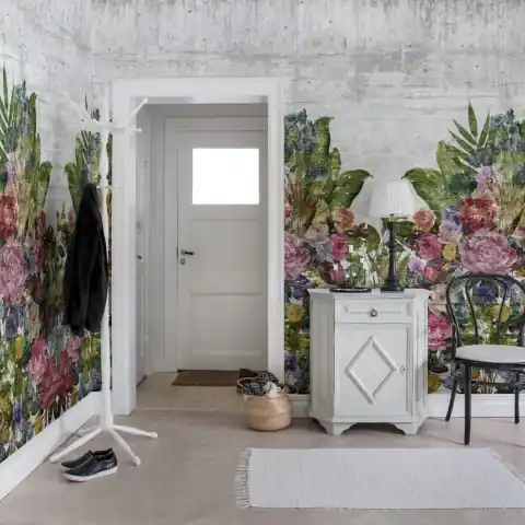 Ieftin Fototapet, Flower Burst, Concrete, Rebel Walls